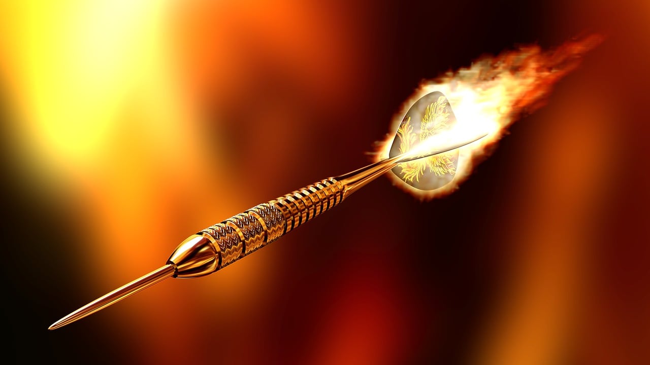a burning dart